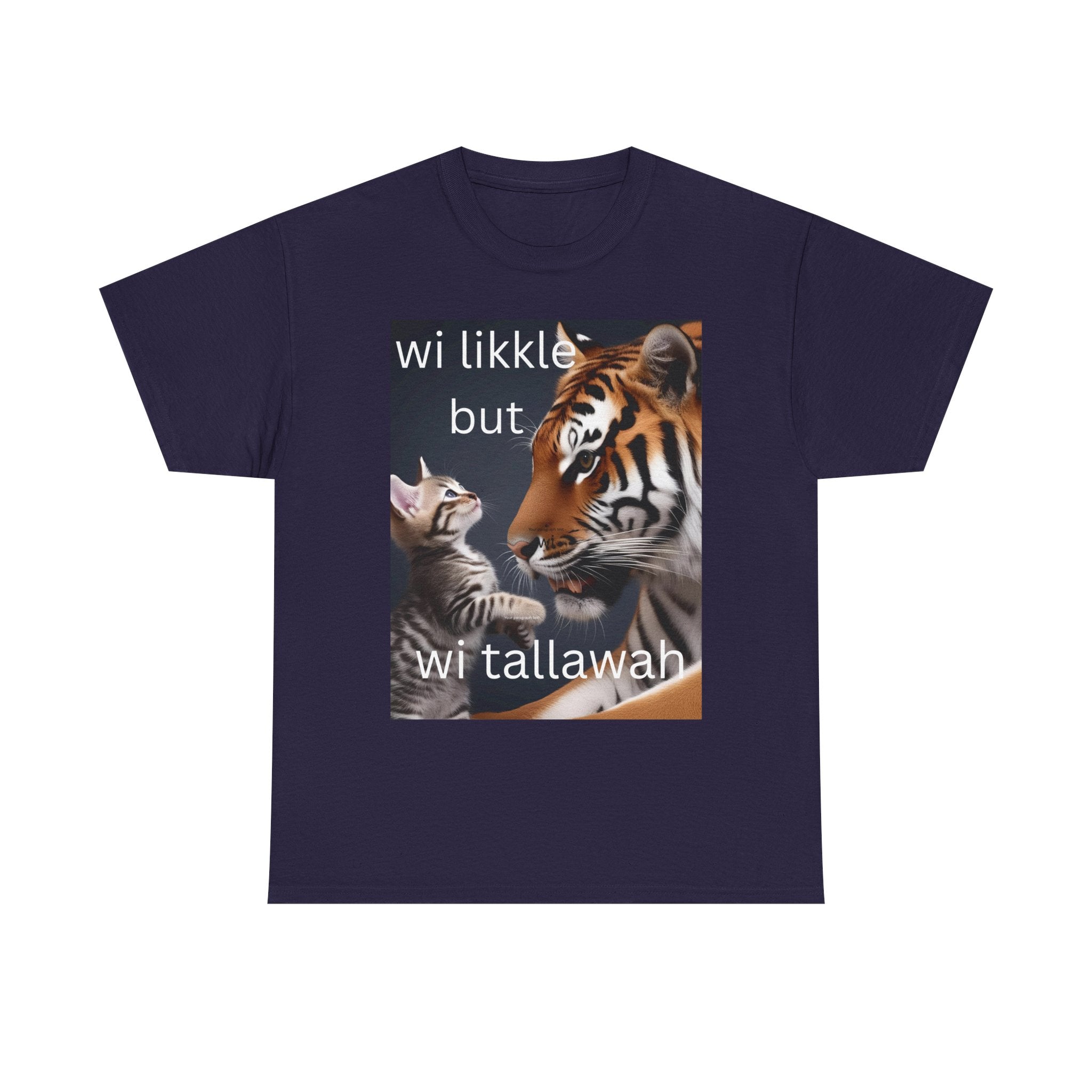 Cute Animal Graphic Tee, Unisex Cotton T-Shirt, Cat and Tiger Design, Gift for Animal Lovers, Fun Casual Wear, Unique Graphic Shirt